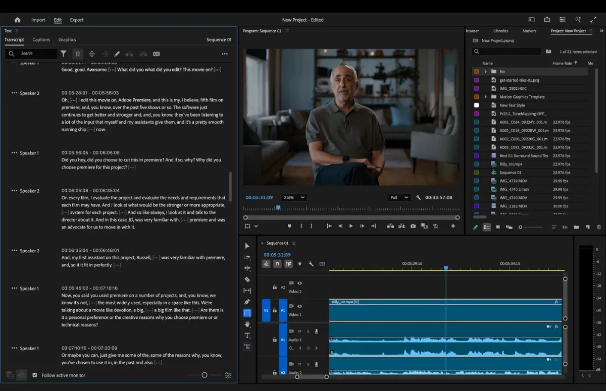 Adobe Premiere工作区