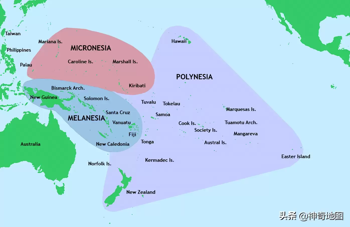 太平洋诸岛三大群岛是什么