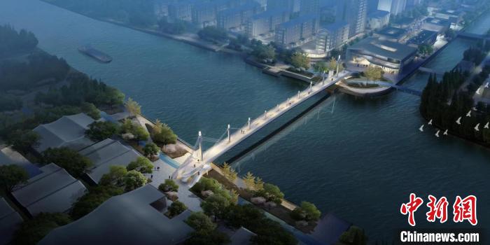 运河杭州上新：世界上单跨跨径最大反向芬克式桁架桥将亮相