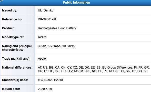 苹果12pro电池容量（iPhone 12机型设备参数）